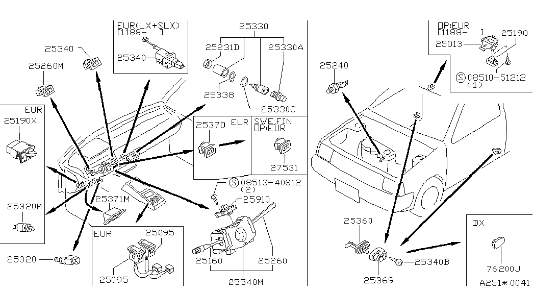 NISSAN 25240-89910 - Sensor, Öldruck parts5.com