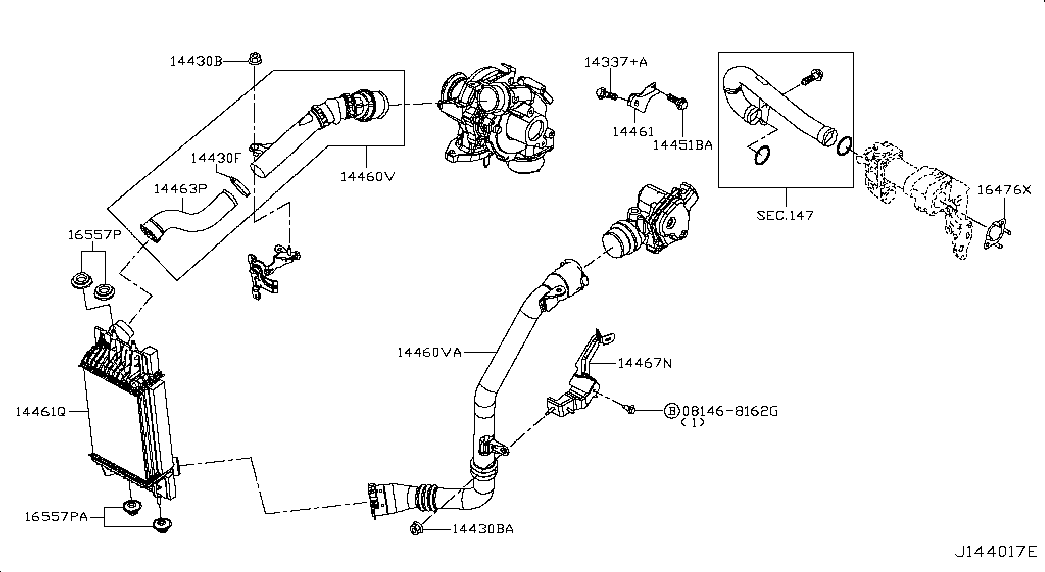 NISSAN 21507-AX300 - Soporte, radiador parts5.com