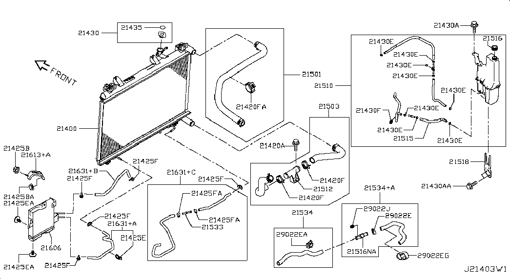 Infiniti 21430D999A - Τάπα κλεισίματος, ψύκτης parts5.com