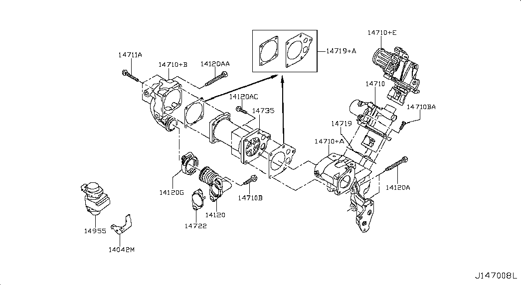 NISSAN 14956-00QAL - Convertizor presiune, galerie admisie parts5.com