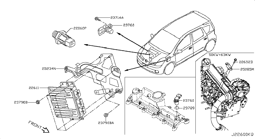 NISSAN 23760-00QAD - Generator impulsów, wał korbowy parts5.com