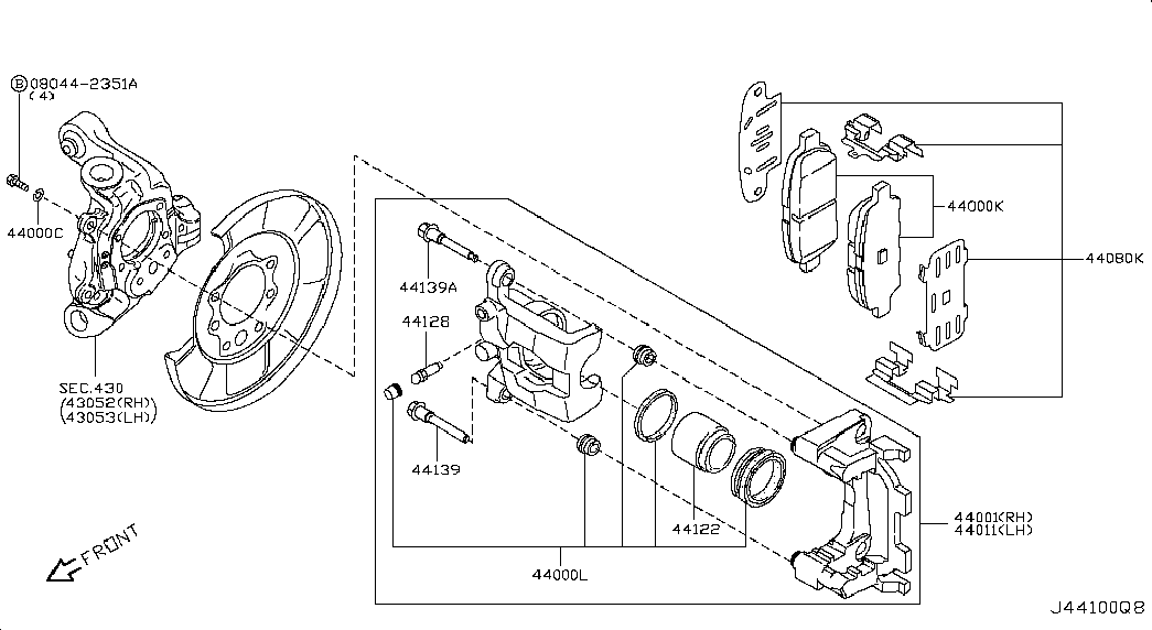 NISSAN D4080JA01B - Set placute frana,frana disc parts5.com