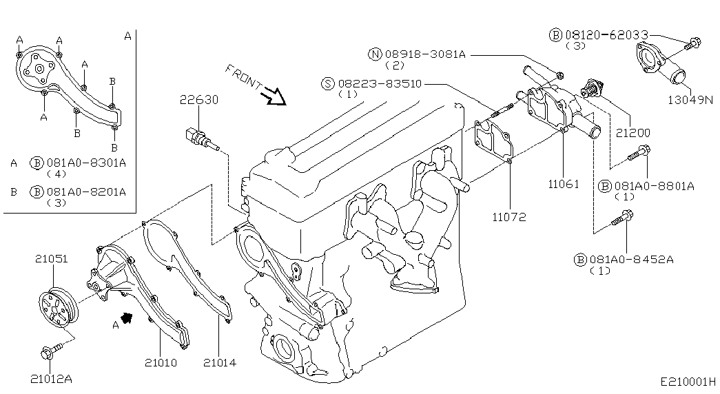 NISSAN 21200-9F600 - Termostat,lichid racire parts5.com