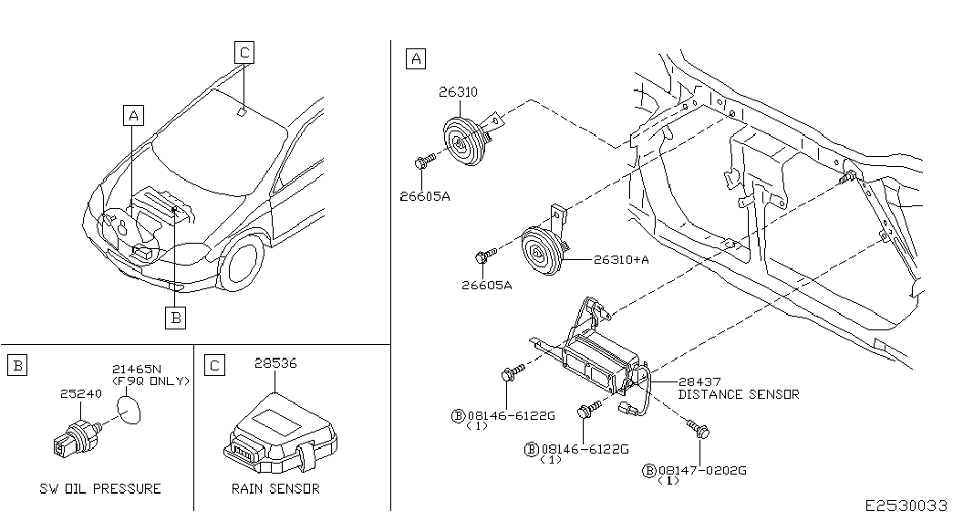 NISSAN 25240-70J00 - Sender Unit, oil pressure parts5.com