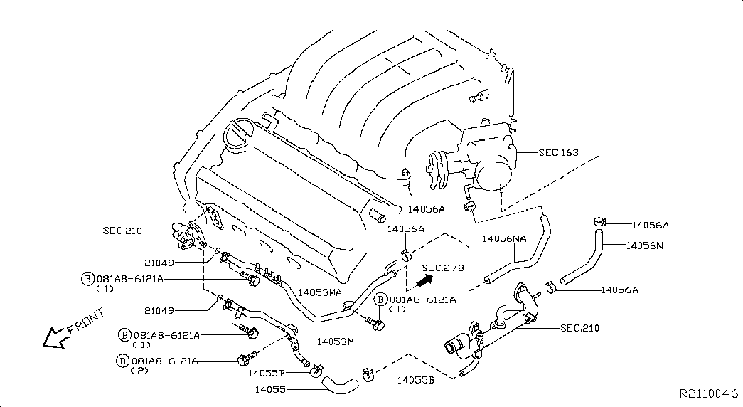 NISSAN 21049ZL80A - Tesnilka, sesalni razdelilnik parts5.com