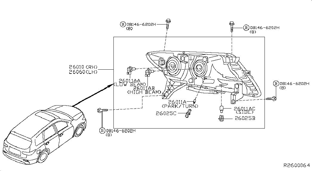 NISSAN 26296-89905 - Żiarovka pre hmlové svetlo parts5.com