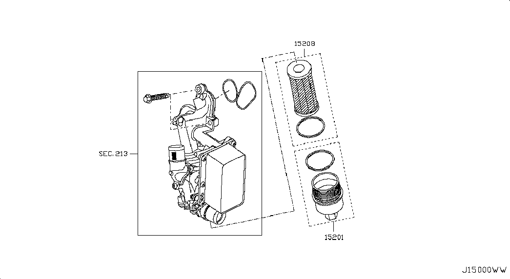 NISSAN 15209-00Q0A - Filtre à huile parts5.com