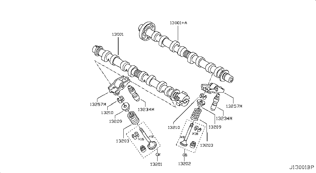 NISSAN 13257-00Q0A - Culbutor, tren supape parts5.com