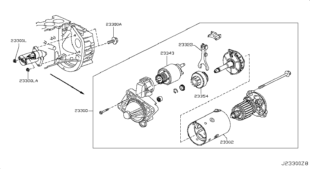 NISSAN 23300-JG70A - Starter parts5.com