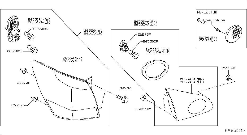 NISSAN 267172F010 - Lámpara, luz trasera / antiniebla parts5.com