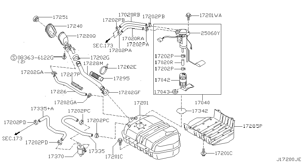 NISSAN 17042VC300 - Kütusepump parts5.com