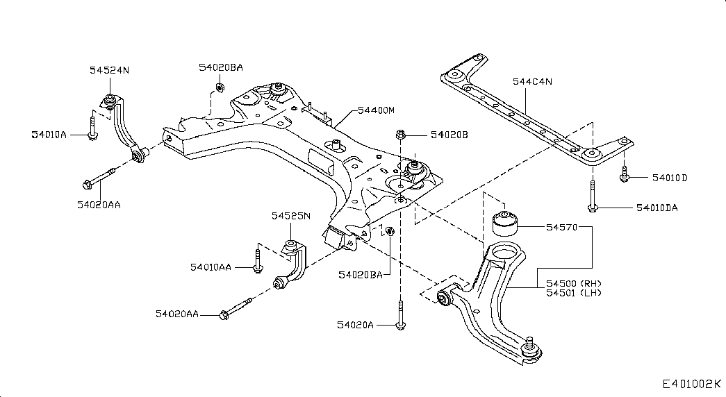 NISSAN 54500-BC42A - Track Control Arm parts5.com