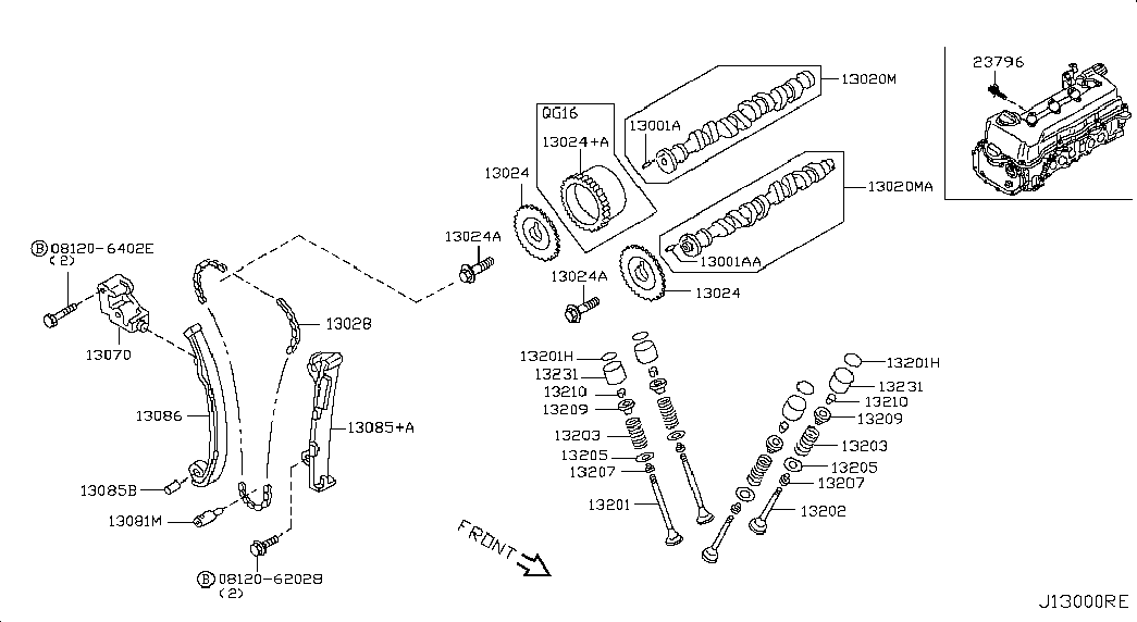 NISSAN 13207-95F0A - Bague d'étanchéité, tige de soupape parts5.com