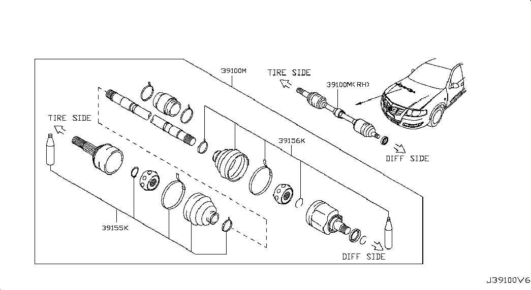 NISSAN 39100-95F0C - Set articulatie, planetara parts5.com