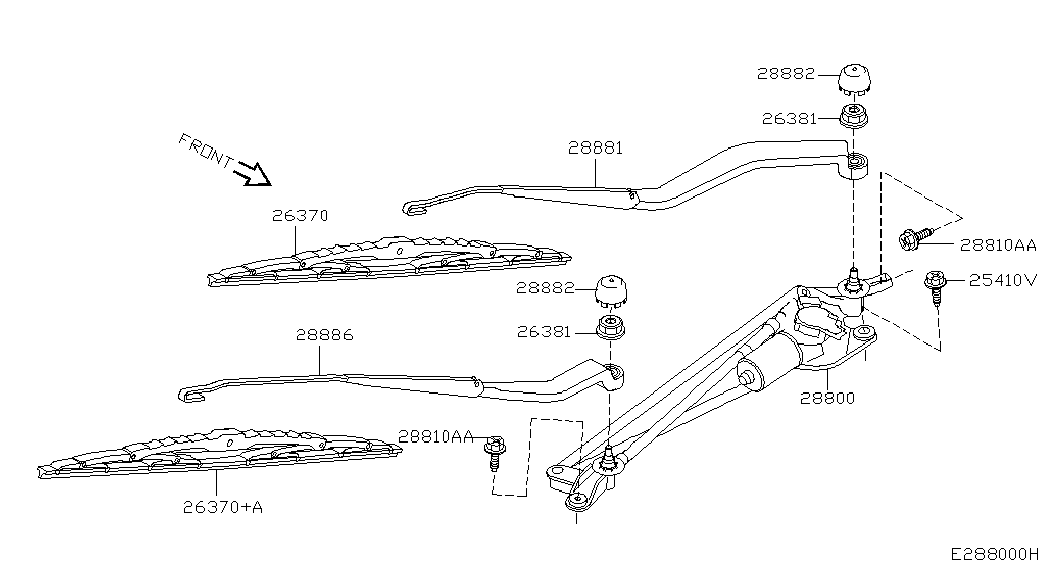 NISSAN 28890-2F010 - Pyyhkijänsulka parts5.com