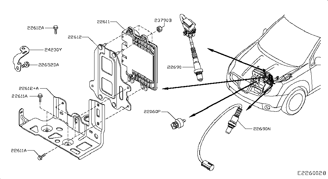 Infiniti 22690-EN200 - Sonde lambda parts5.com