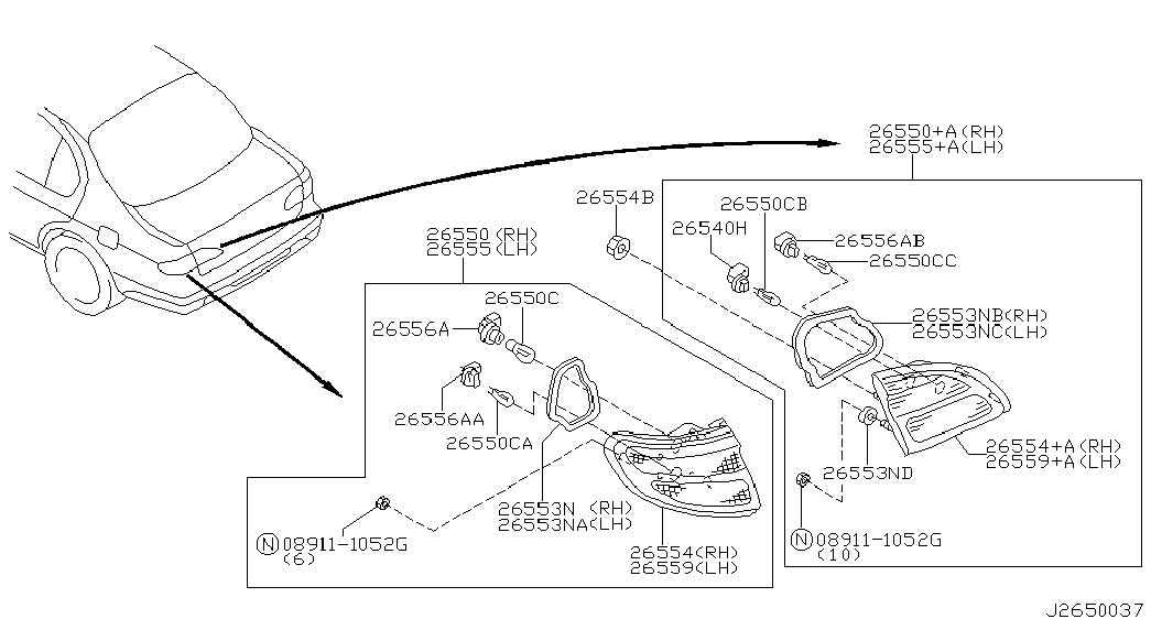 NISSAN 2627189913 - Ampoule parts5.com