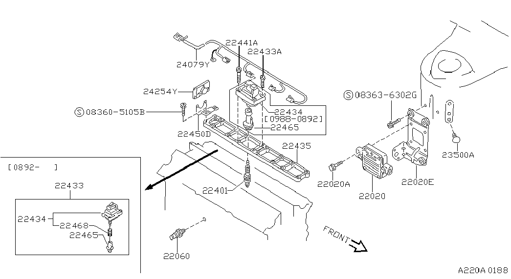 NISSAN 22401-58S15 - Žarnica parts5.com