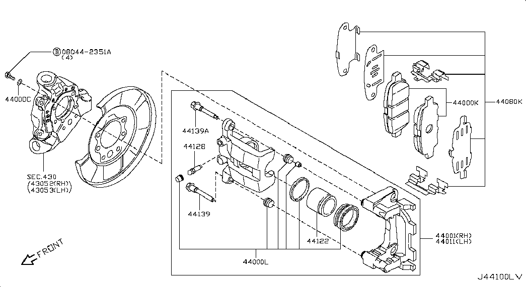 NISSAN D4080-9N00A - Zubehörsatz, Scheibenbremsbelag parts5.com