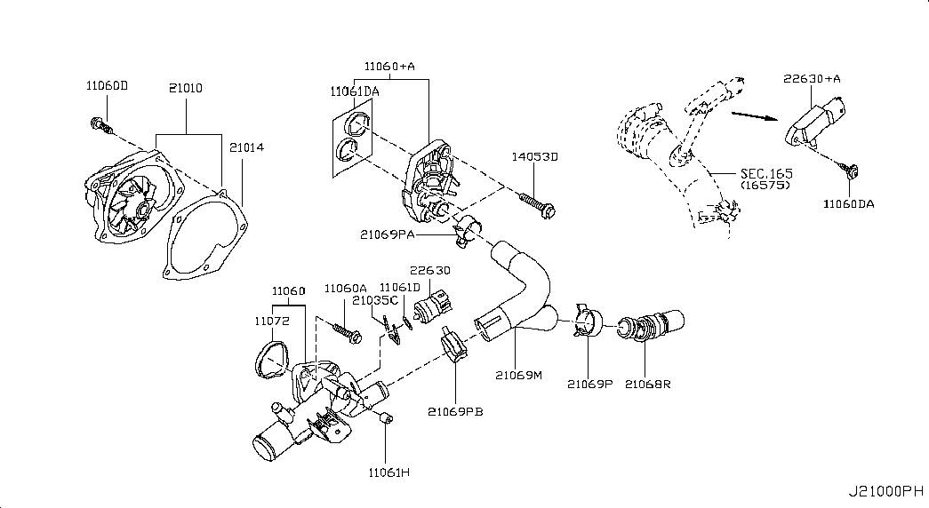 NISSAN 1106000Q0N - Termostat,lichid racire parts5.com