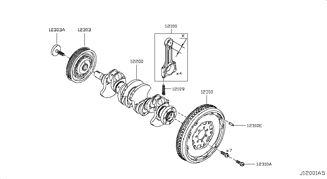 NISSAN 12310-00Q0J - Volanta parts5.com