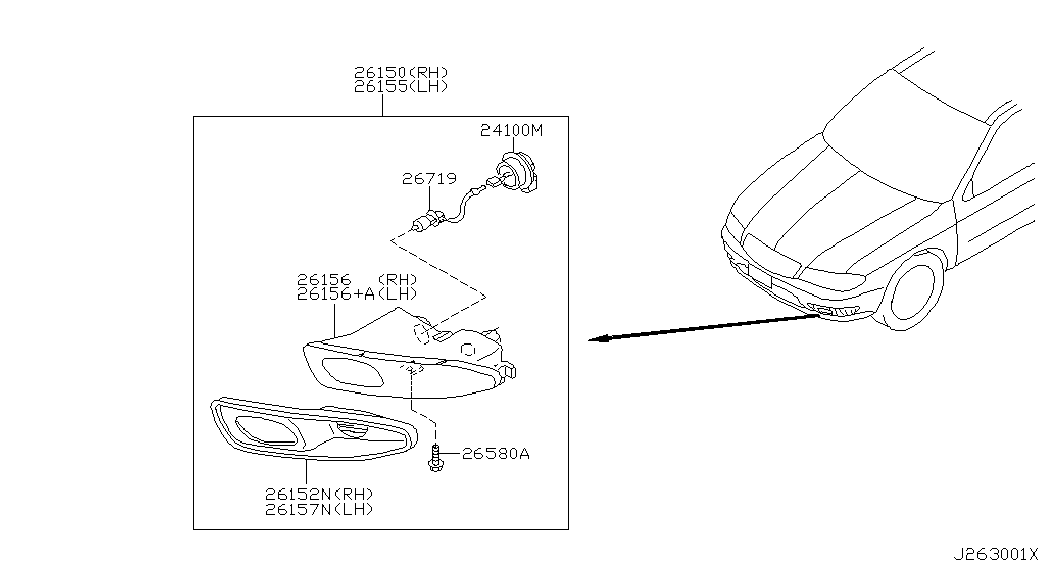 NISSAN 26293-89905 - Bulb, cornering light parts5.com