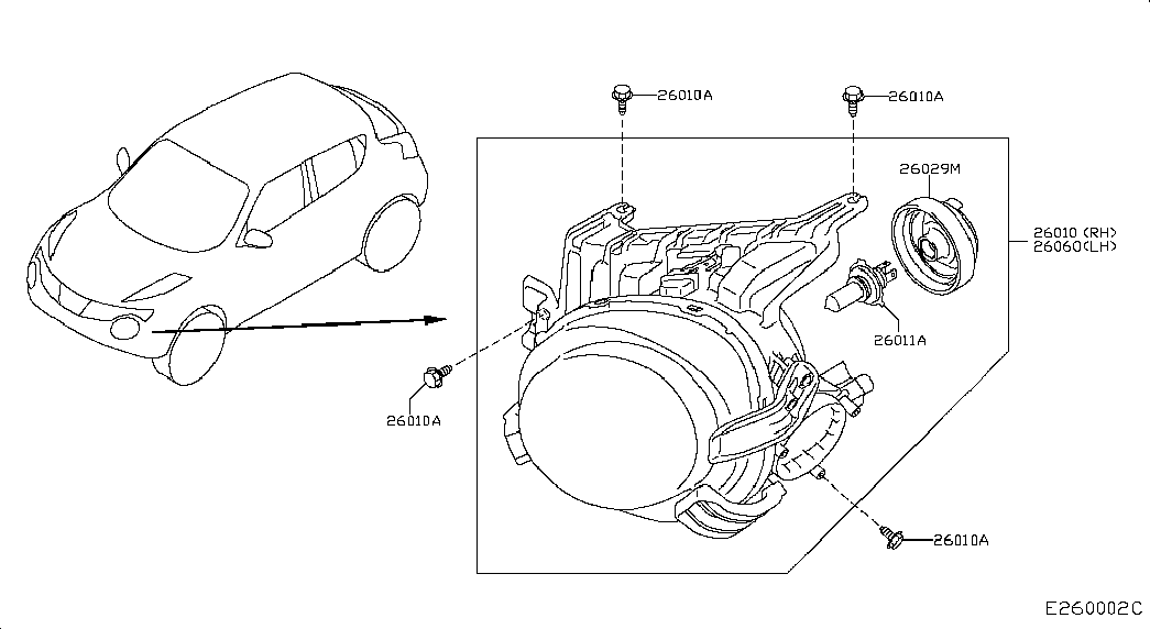 NISSAN 26294-8990D - Hehkulankapolttimo, sumuvalo parts5.com