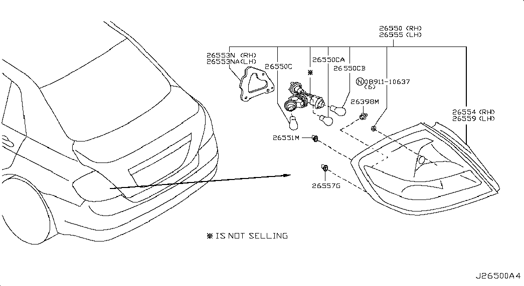 NISSAN 2627189916 - Крушка с нагреваема жичка, лампа за четене parts5.com