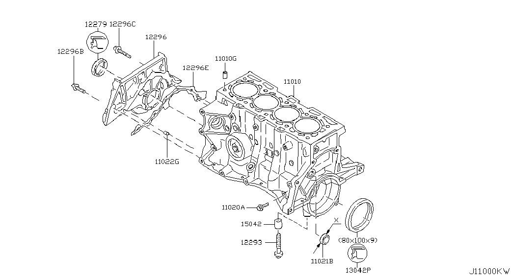 NISSAN 13510-BN701 - Τσιμούχα, εκκεντρ. άξονας parts5.com