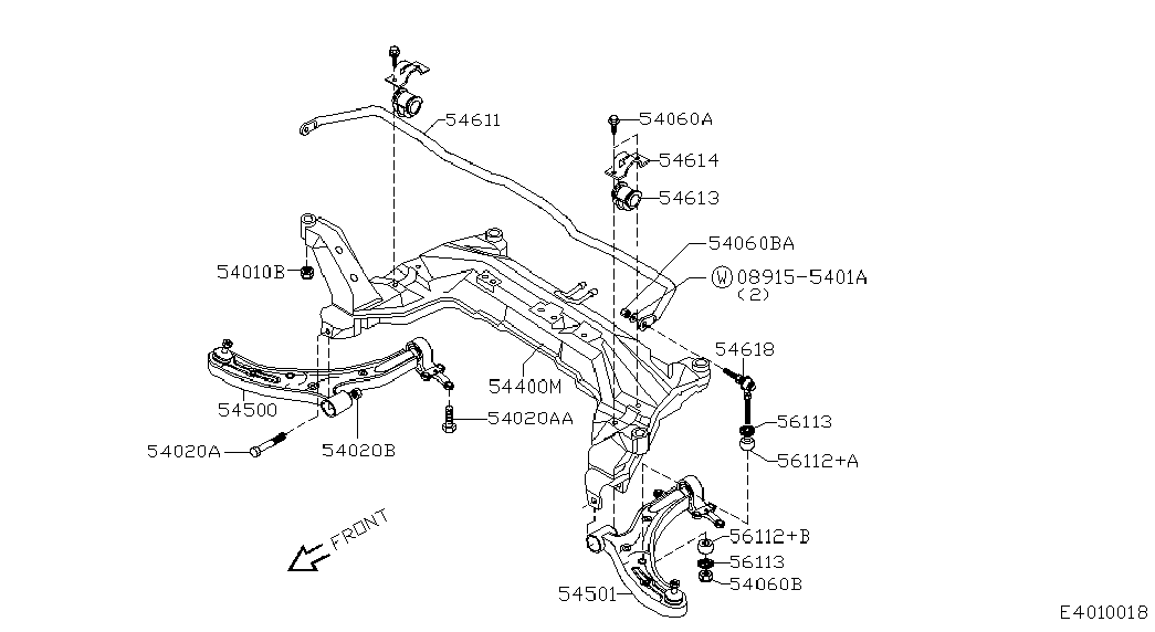 NISSAN 56112-BM410 - Cuzinet, stabilizator parts5.com