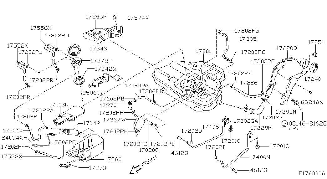 NISSAN 17042-9F500 - Pompa combustibil parts5.com