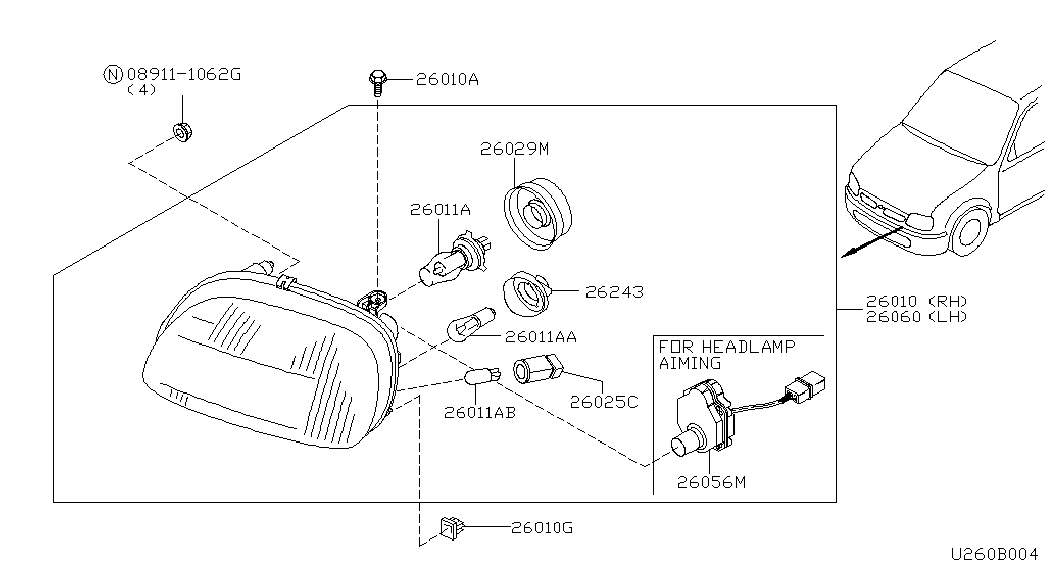 NISSAN 262945F005 - Žarulja, maglenka parts5.com