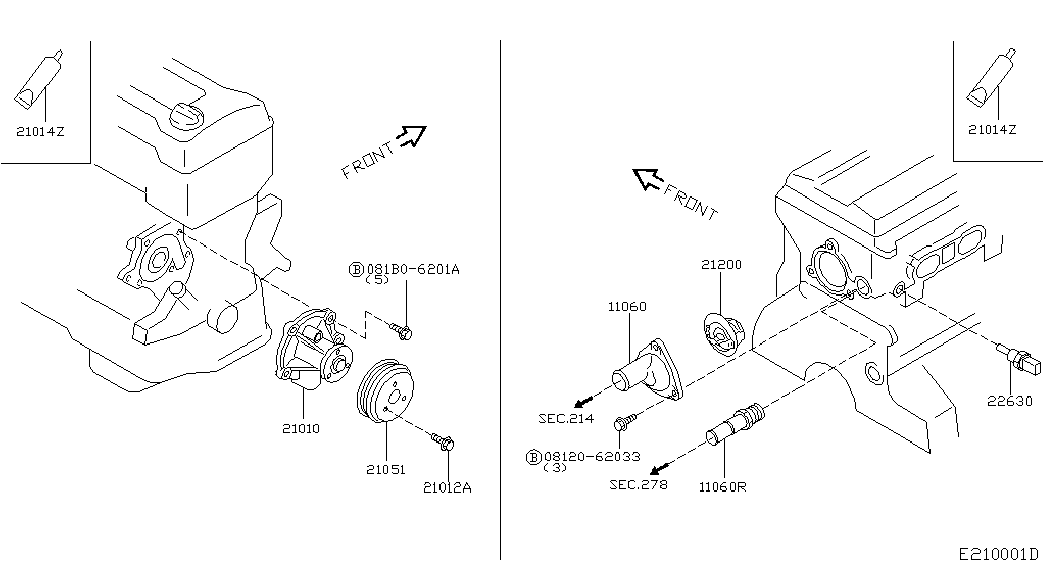 NISSAN 21200-BX000 - Termostat,lichid racire parts5.com