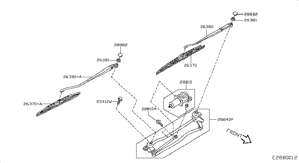 NISSAN 28890-AX700 - Wiper Blade parts5.com