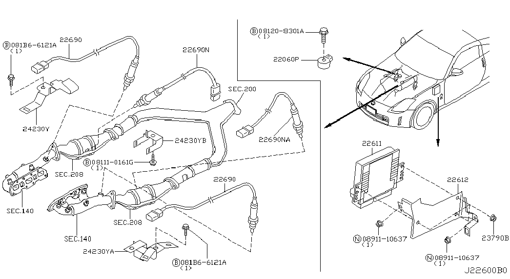 NISSAN 22693 CD700 - Sonda Lambda parts5.com