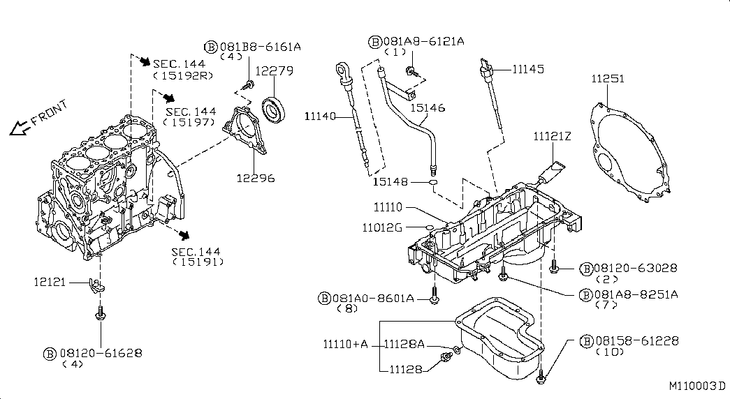 NISSAN 111289C60A - Sealing Plug, oil sump parts5.com