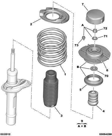 PEUGEOT 5038.56 - Támcsapágy, gólyaláb parts5.com