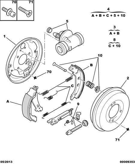 CITROËN 4241 8A - Garnitura zavorne celjusti parts5.com