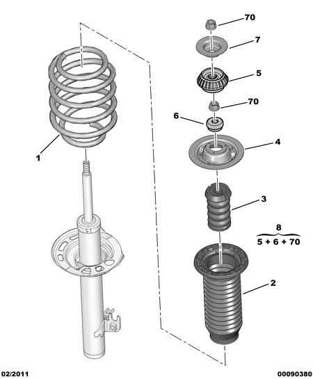 CITROËN 5035.57 - Rolling Bearing, suspension strut support mounting parts5.com