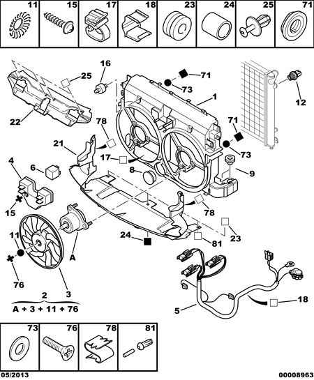 PEUGEOT (DF-PSA) 1250 F0 - Βεντιλατέρ, ψύξη κινητήρα parts5.com