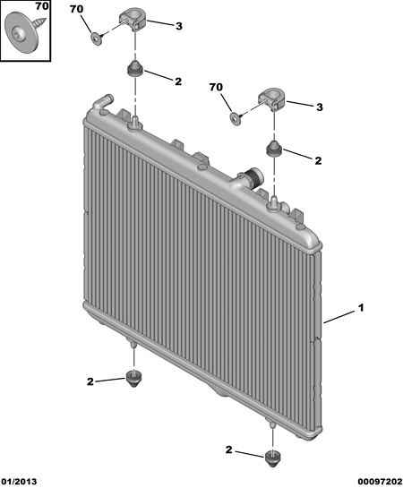 Vauxhall 1330.P9 - Radiator, racire motor parts5.com