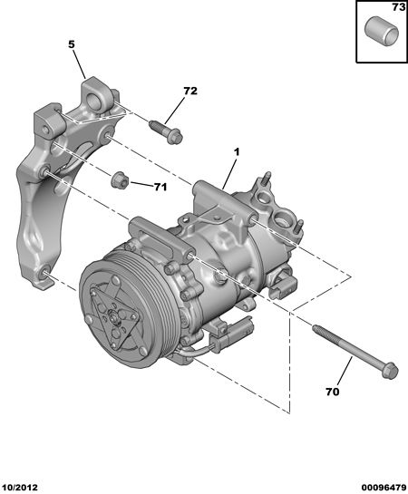 CITROËN 96 786 560 80 - Компресор, климатизация parts5.com