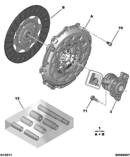 PEUGEOT 96 780 138 80 - Set ambreiaj parts5.com