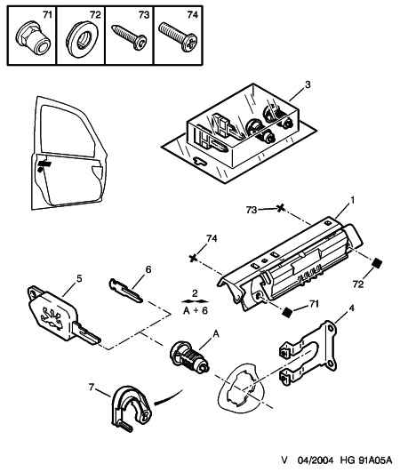 PEUGEOT 9101 P1 - Door Handle parts5.com