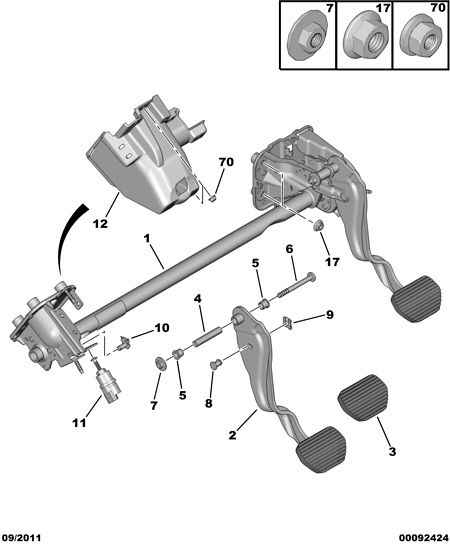 PEUGEOT 4534 70 - Comutator lumini frana parts5.com