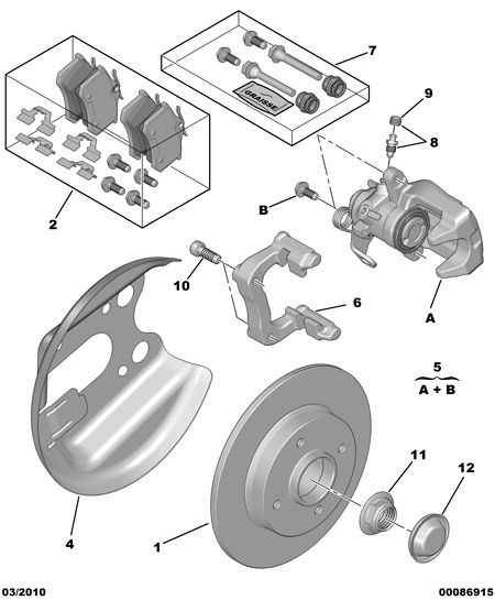 CITROËN 4254-28 - Тормозные колодки, дисковые, комплект parts5.com