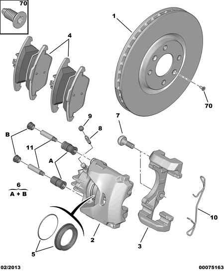 CITROËN 4253 43 - Komplet zavornih oblog, ploscne (kolutne) zavore parts5.com