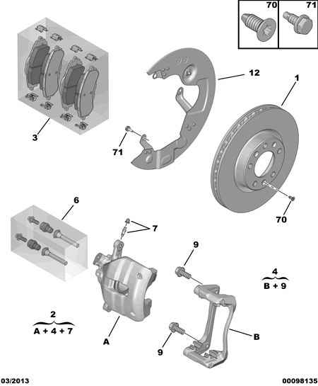 PEUGEOT 16 104 283 80 - Vezetőpersely-készlet, féknyereg parts5.com