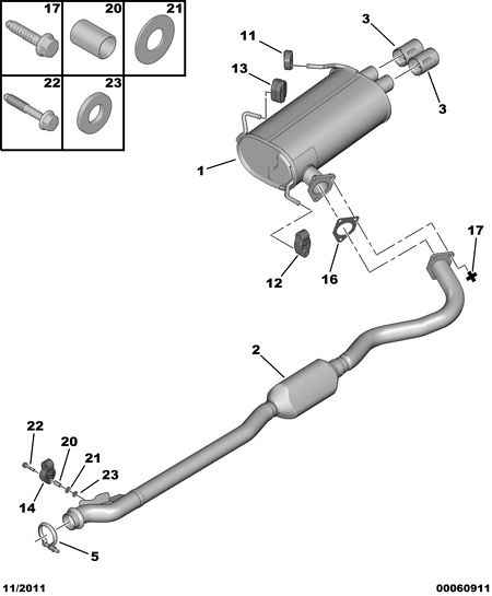 CITROËN/PEUGEOT 1755 P7 - Suport, toba esapament parts5.com