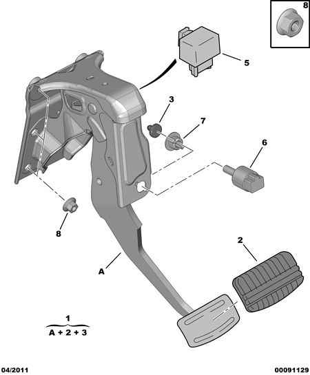 CITROËN 4534 68 - Piduritule lüliti parts5.com